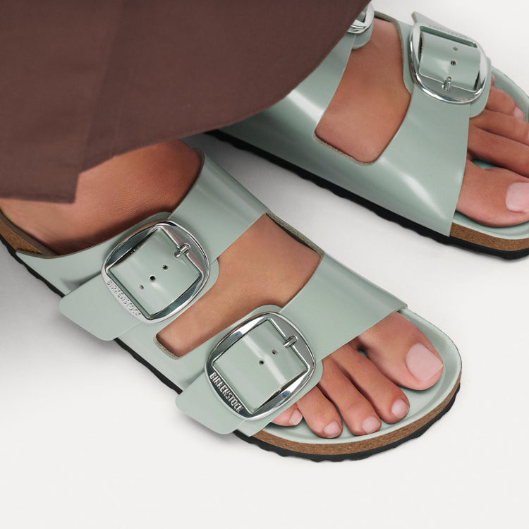 Arizona Big Buckle High Shine Pure Sage Natural Leather Patent