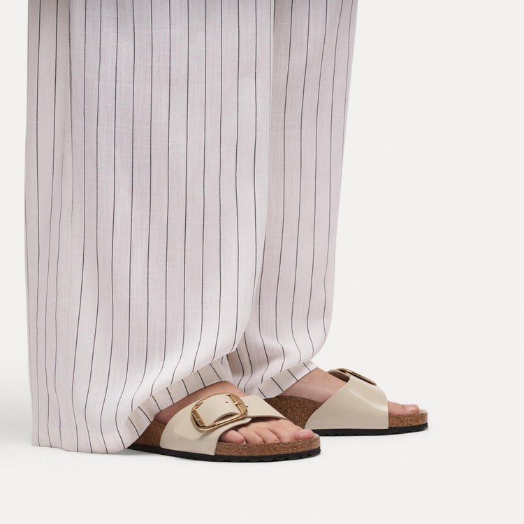 Madrid Big Buckle High Shine Oyster Natural Leather Patent