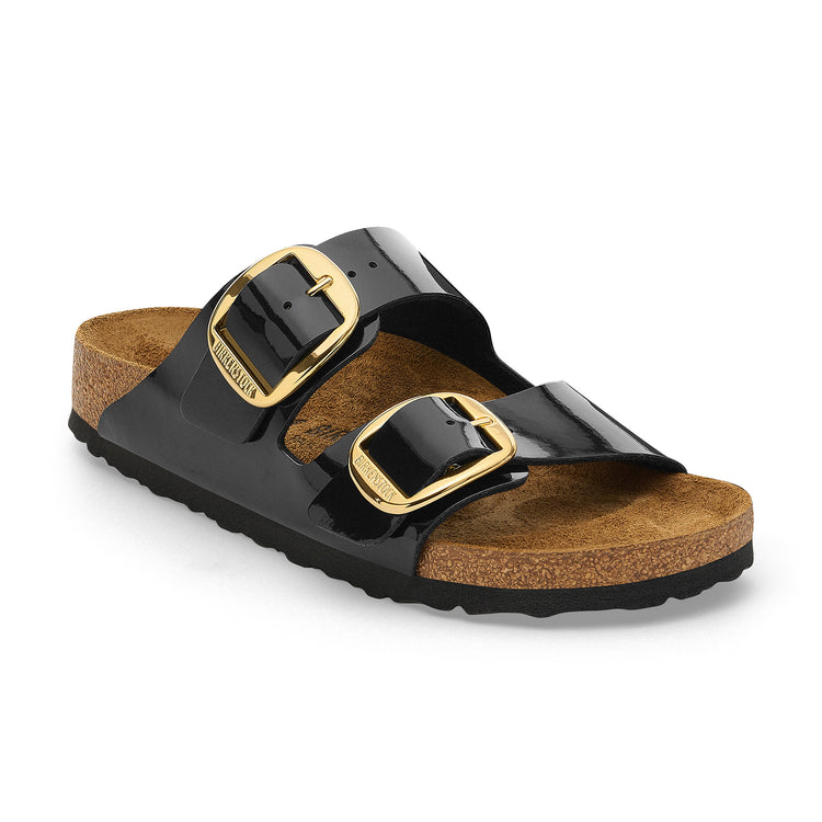 Arizona Big Buckle Patent Black/Gold Birko-Flor