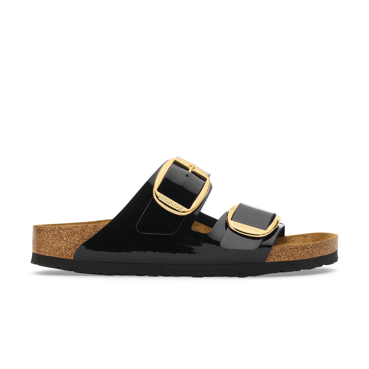 Arizona Big Buckle Patent Black/Gold Birko-Flor side view