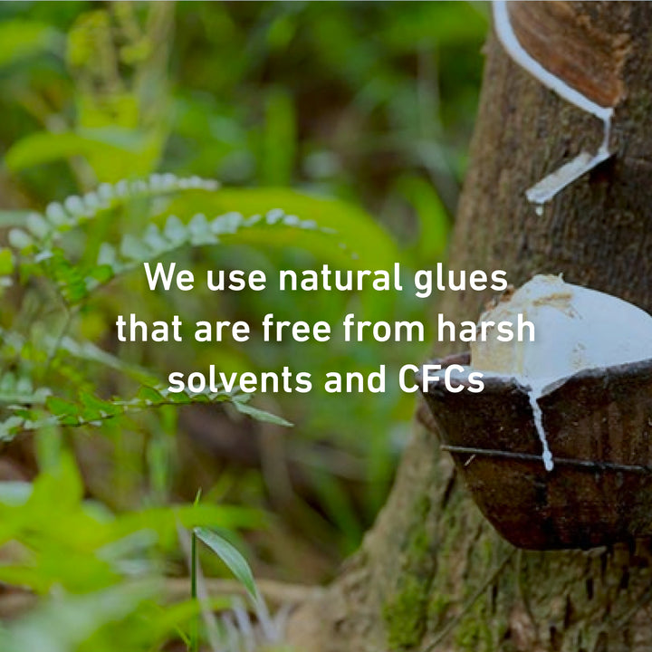 We use natural glues that are free from harsh solvents and CFCs tile