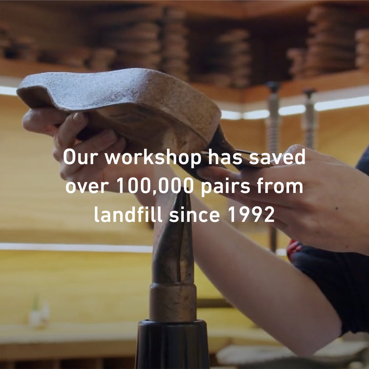 Our workshop has saves over 100,000 pairs from landfill since 1992