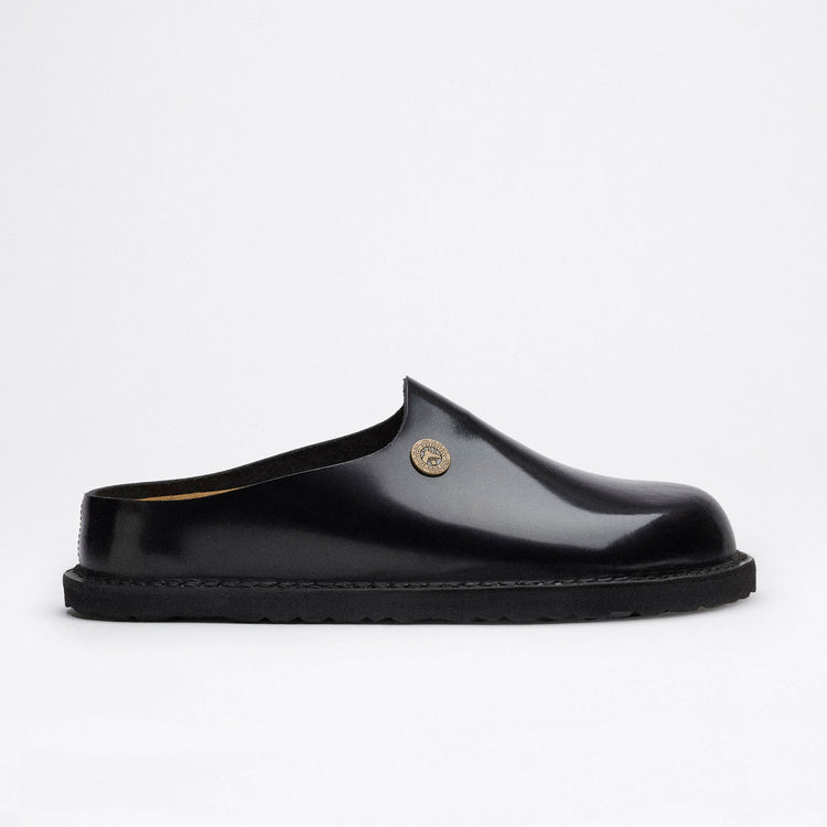 Birkenstock Australia Amsterdam Premium The Collector Black Smooth Leather side view