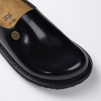 Birkenstock Australia Amsterdam Premium The Collector Black Smooth Leather top view