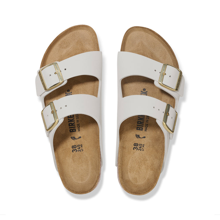 Birkenstock Arizona Antique White Nubuck Leather top view