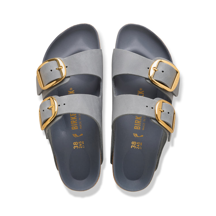Birkenstock Australia Arizona Big Buckle Basalt Grey Oiled Leather Top View