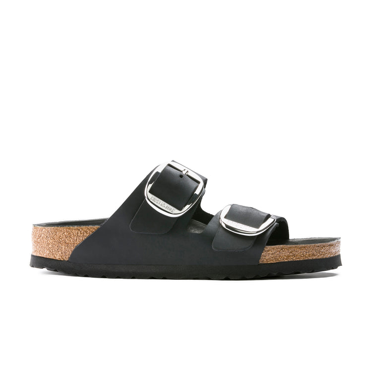 Birkenstock Arizona Big Buckle Black Oiled Leather side view