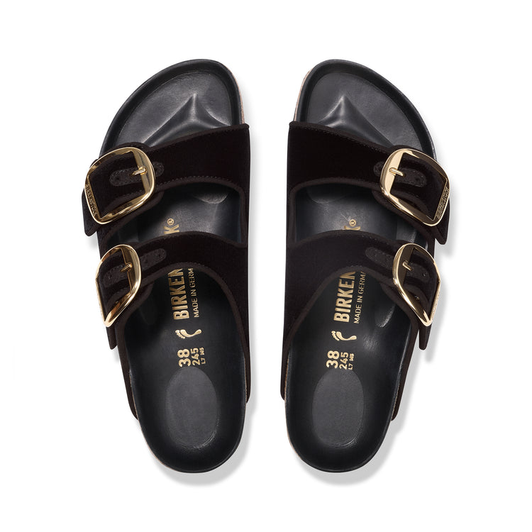 Birkenstock Arizona Big Buckle Black Velvet top view