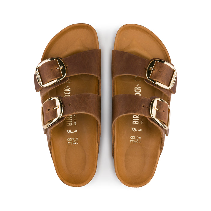 Birkenstock Arizona Big Buckle Cognac Oiled Leather top view