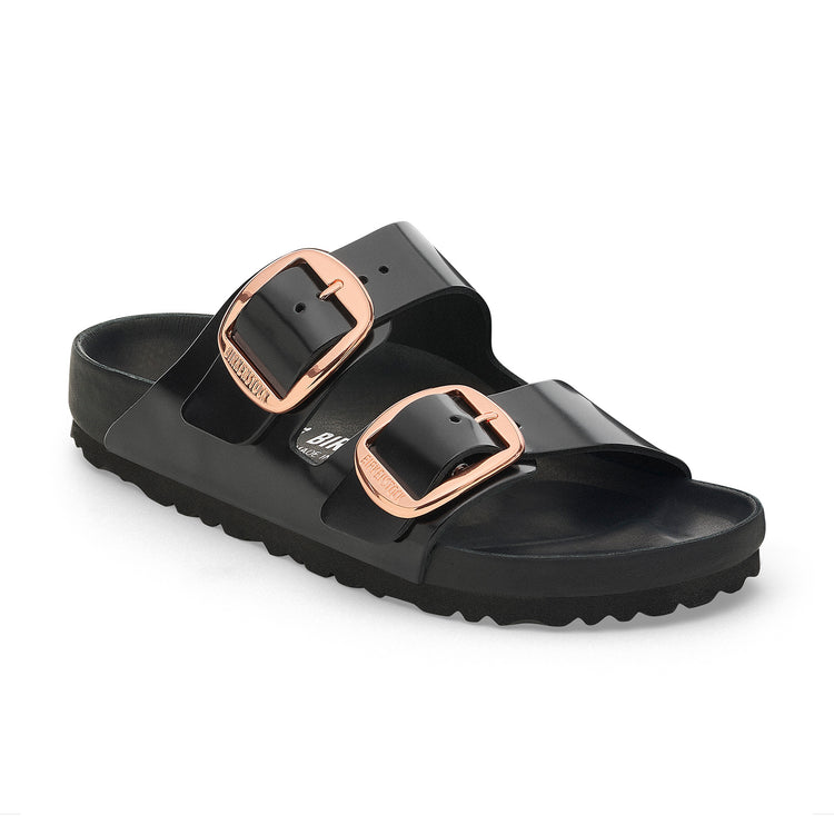 Birkenstock Arizona Big Buckle Exquisite High Shine Black Natural Leather Patent