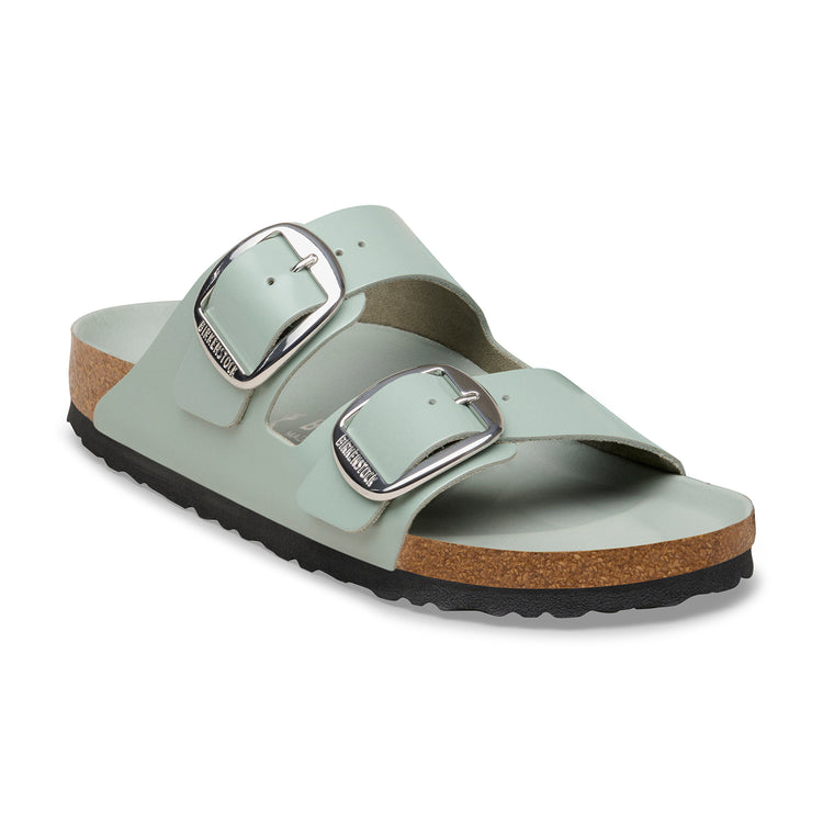 Birkenstock Australia Arizona Big Buckle High Shine Pure Sage Natural Leather Patent