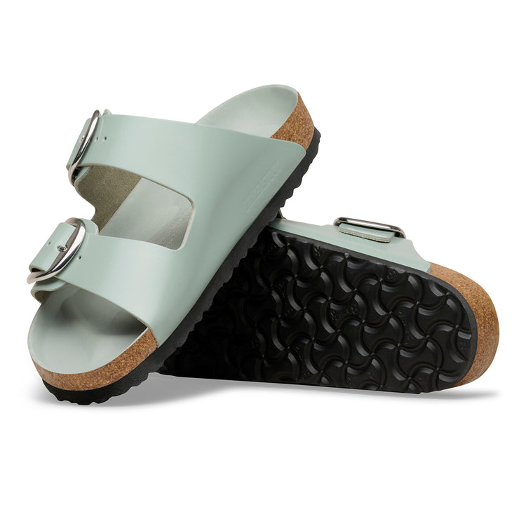 Birkenstock Australia Arizona Big Buckle High Shine Pure Sage Natural Leather Patent sole view