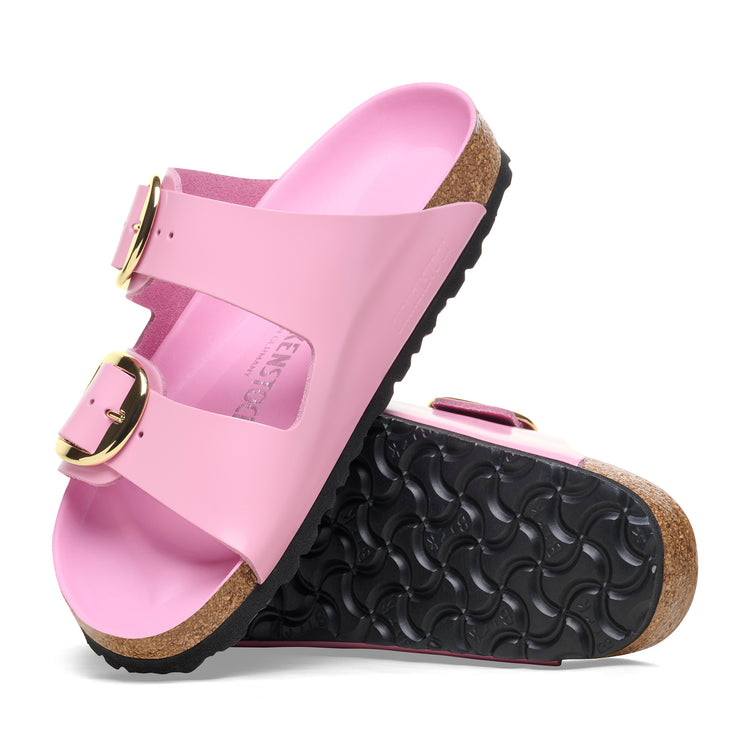 Arizona Big Buckle High Shine Fondant Pink Natural Leather Patent sole view