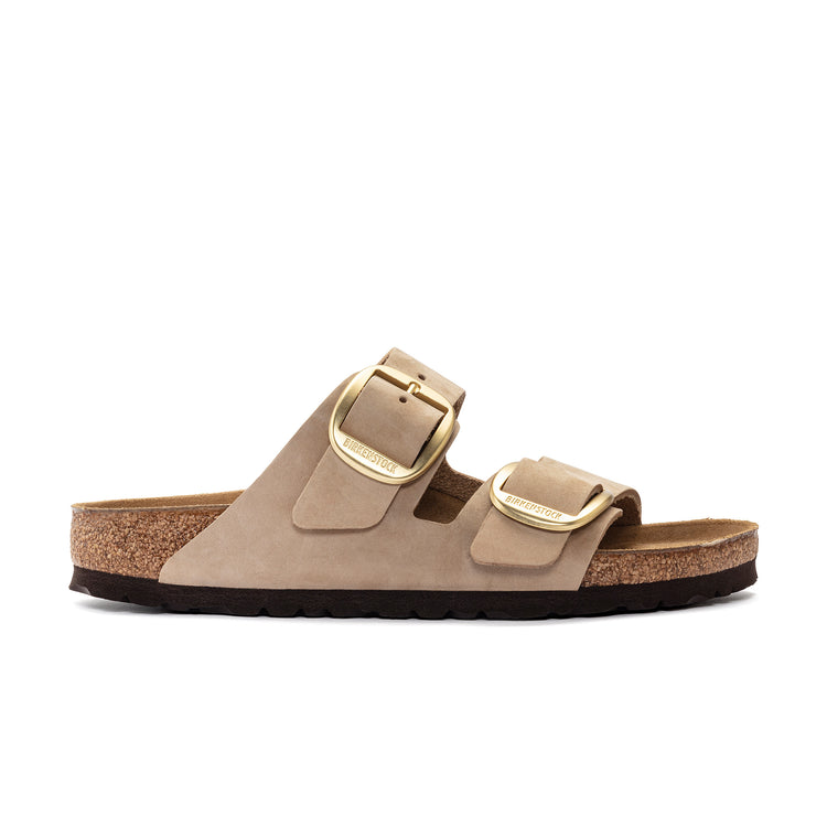 Birkenstock Arizona Big Buckle Sandcastle Nubuck Leather side view