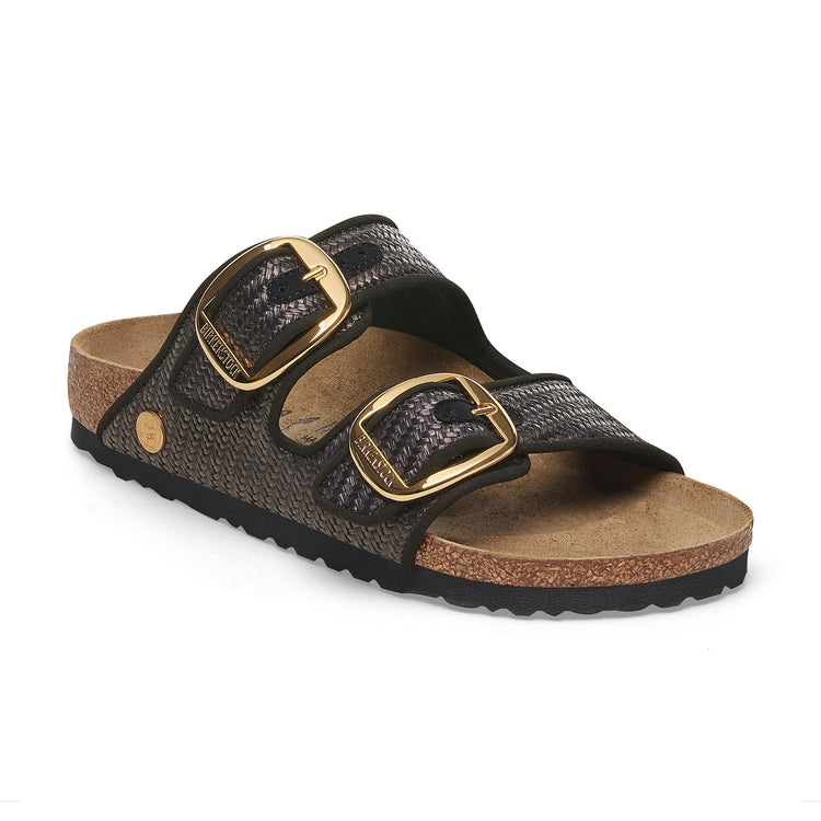 Birkenstock Arizona Big Buckle Raffia Black Textile