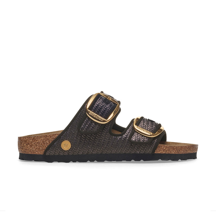 Arizona Big Buckle Raffia Black Textile