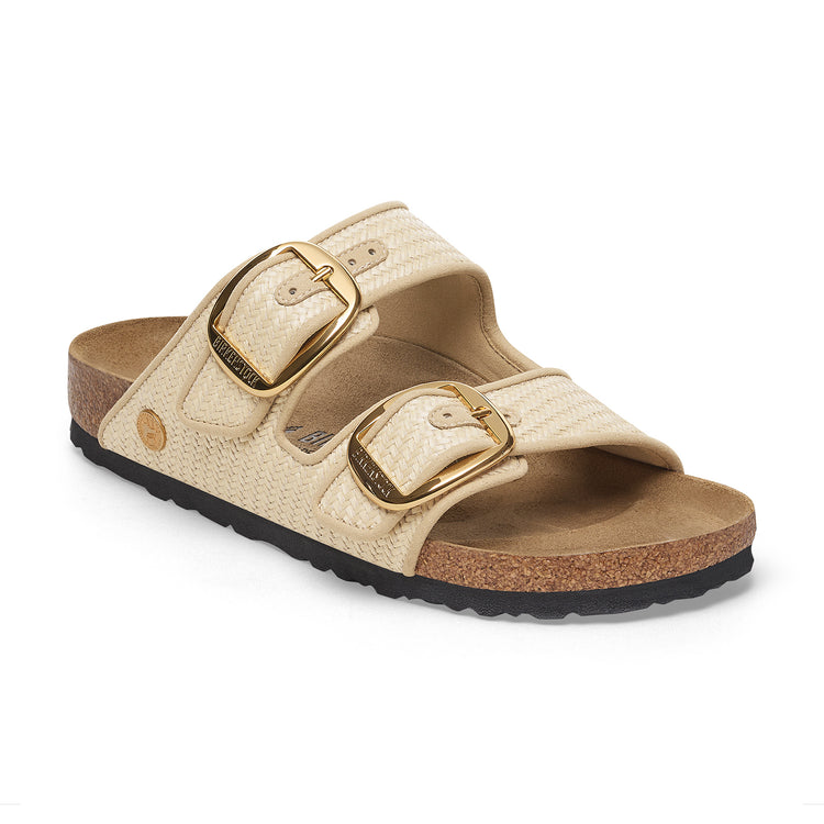 Birkenstock Arizona Big Buckle Raffia Natural Textile