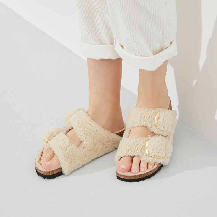 Arizona Big Buckle Shearling Eggshell Teddy Shearling