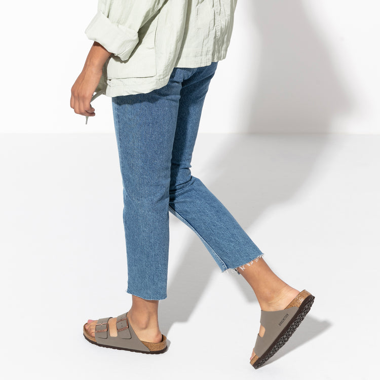 Birkenstock Arizona Stone BirkiBuc on female model
