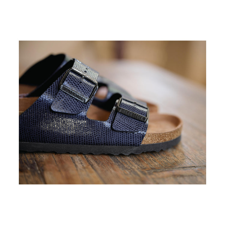Birkenstock Arizona Magical Metallic Midnight Birko-Flor detail