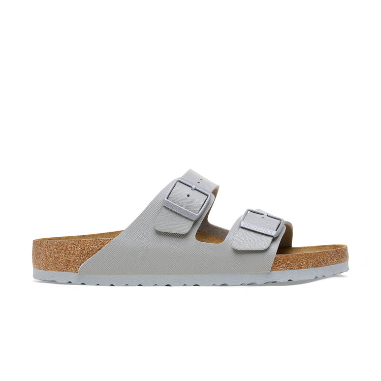 Birkenstock Arizona Saffiano Stone Coin Birko-Flor side view