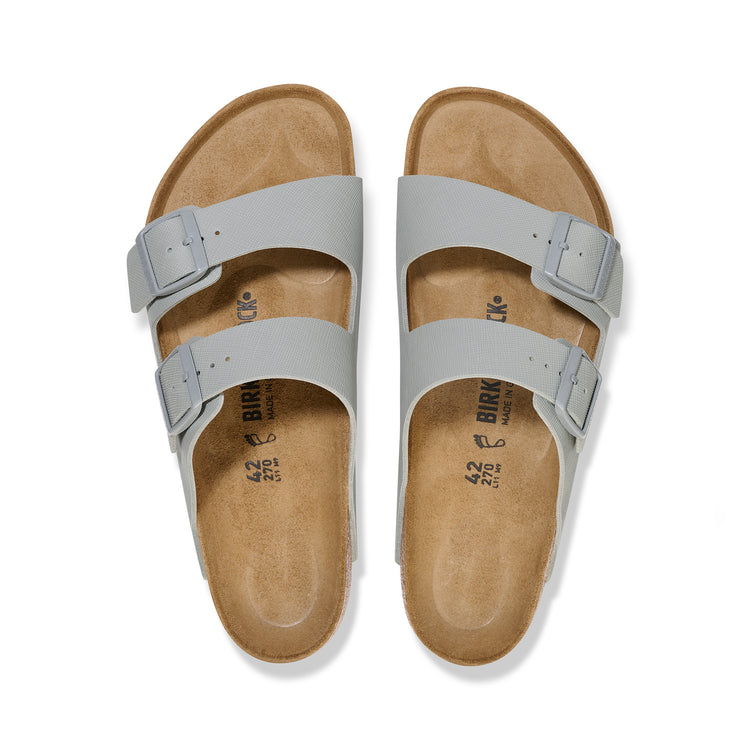 Birkenstock Arizona Saffiano Stone Coin Birko-Flor top view