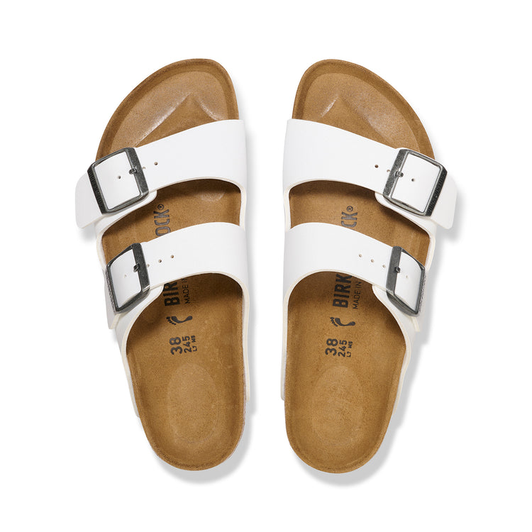 Birkenstock Arizona Birko-Flor White top view