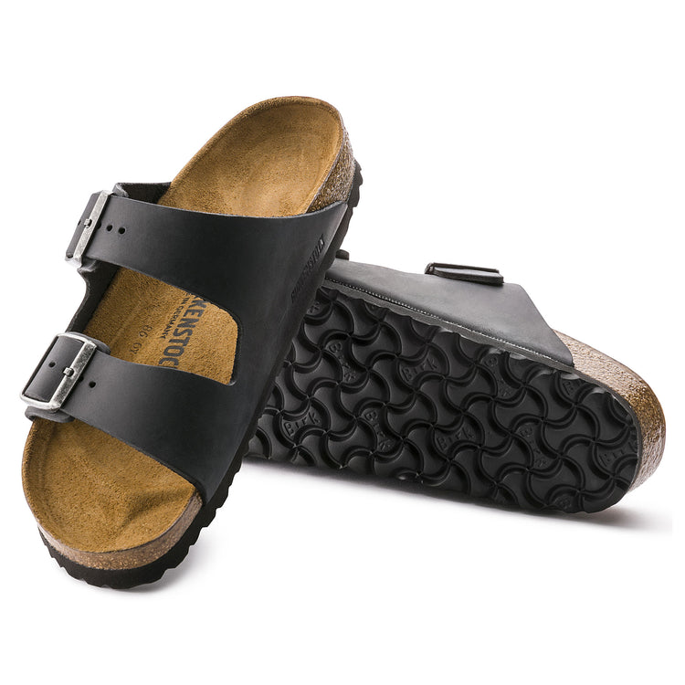 Birkenstock Arizona Black Oiled Leather sole view