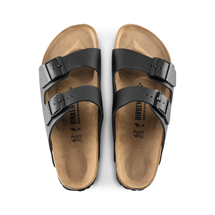 Birkenstock Arizona Black Smooth Leather top view