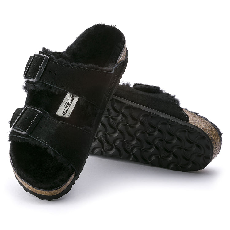 Birkenstock Arizona Shearling Black Suede Leather/Shearling sole view