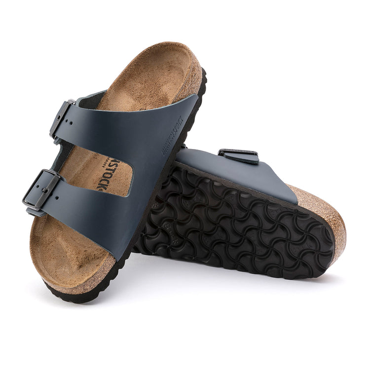 Birkenstock Arizona Blue Smooth Leather sole view