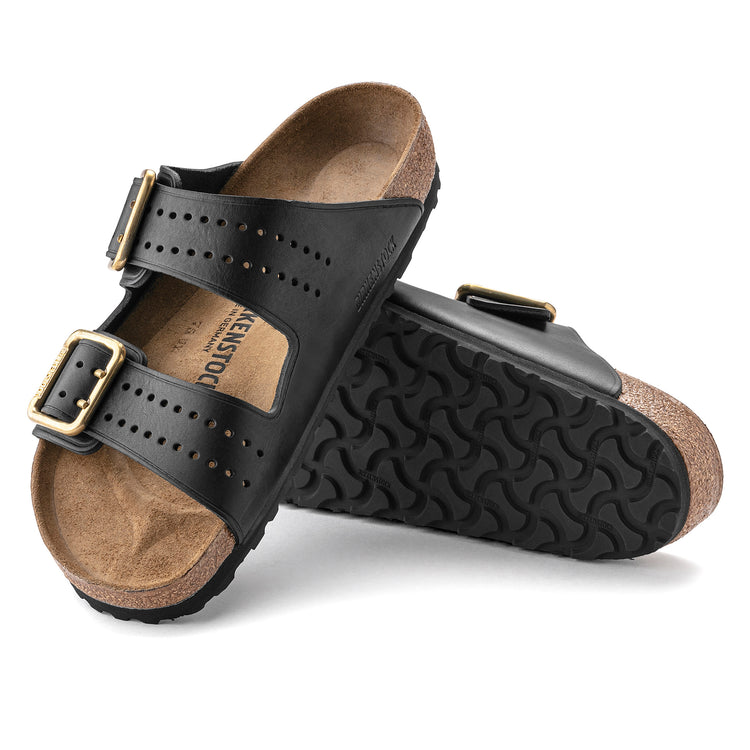 Birkenstock Arizona Bold Gap Urban Uniform Black Premium Natural Leather sole view