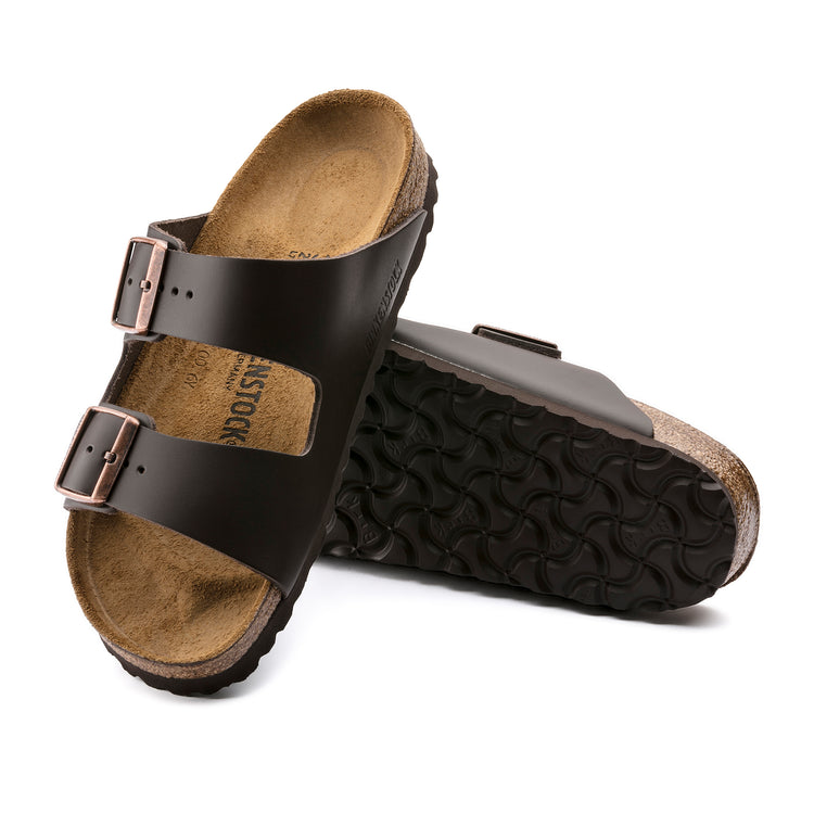 Birkenstock Arizona Brown Smooth Leather sole view