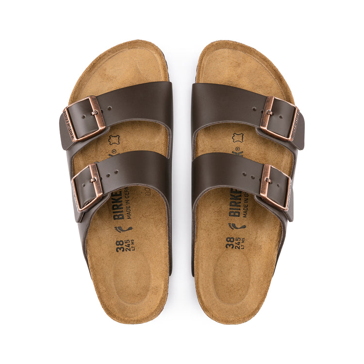 Birkenstock Arizona Brown Smooth Leather top view