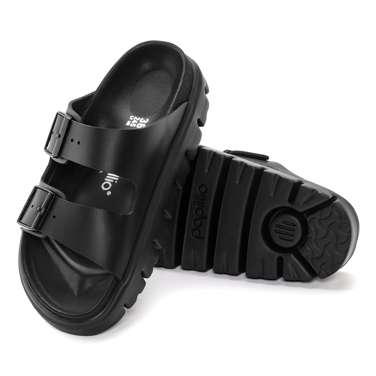 Birkenstock Arizona Chunky Exquisite Black Smooth Leather sole view
