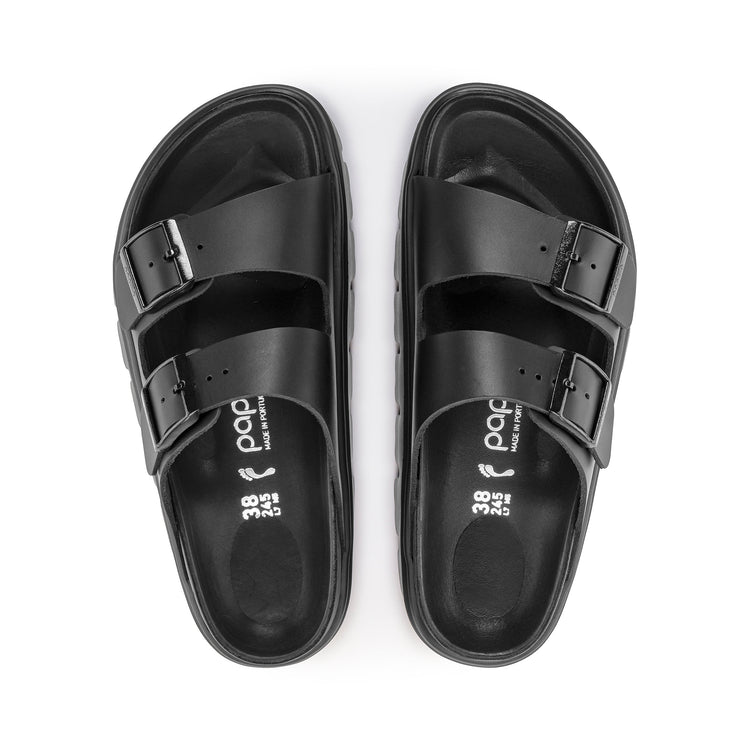 Birkenstock Arizona Chunky Exquisite Black Smooth Leather top view