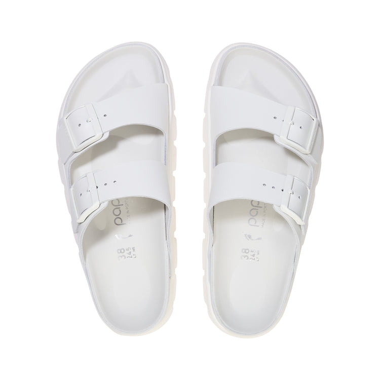 Birkenstock Arizona Chunky Exquisite Smooth Leather White top view