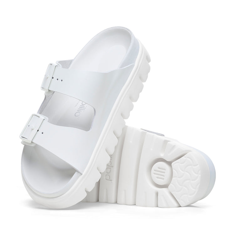 Birkenstock Australia Arizona Chunky Exquisite White Smooth Leather Sole View