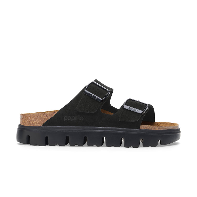 Arizona Chunky Black Suede Leather side view