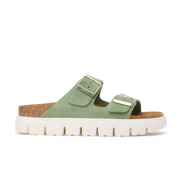 Arizona Chunky Green Tea Suede Leather side view