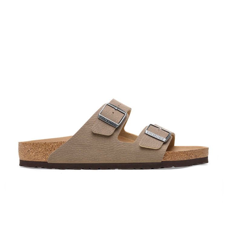 Birkenstock Arizona Desert Dust Vegan Espresso/Grey Taupe Synthetic Soft Birki side view