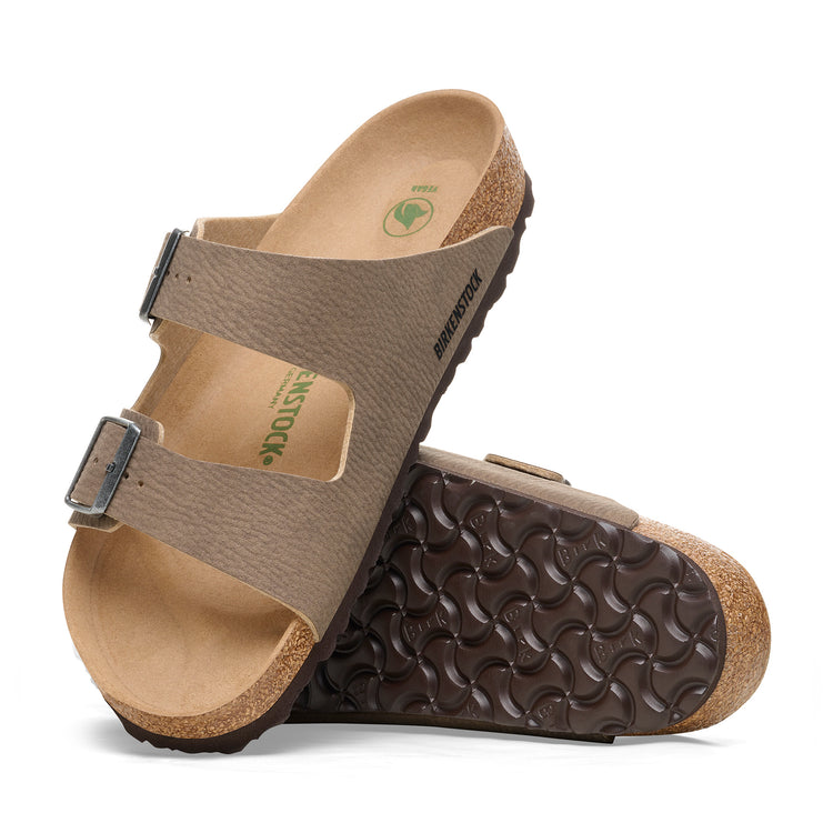 Birkenstock Arizona Desert Dust Vegan Espresso/Grey Taupe Synthetic Soft Birki sole view