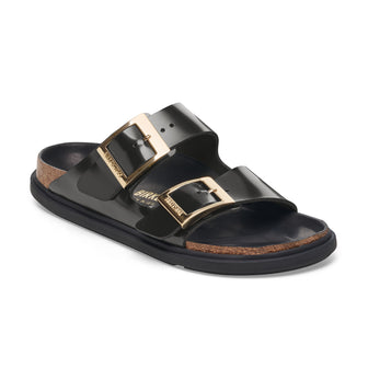 Birkenstock Arizona Droplet Buckle High Shine Black Natural Leather Patent