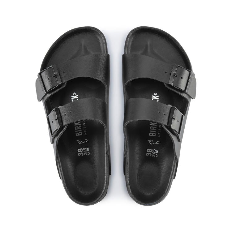 Birkenstock Arizona Exquisite Black Natural Leather top view
