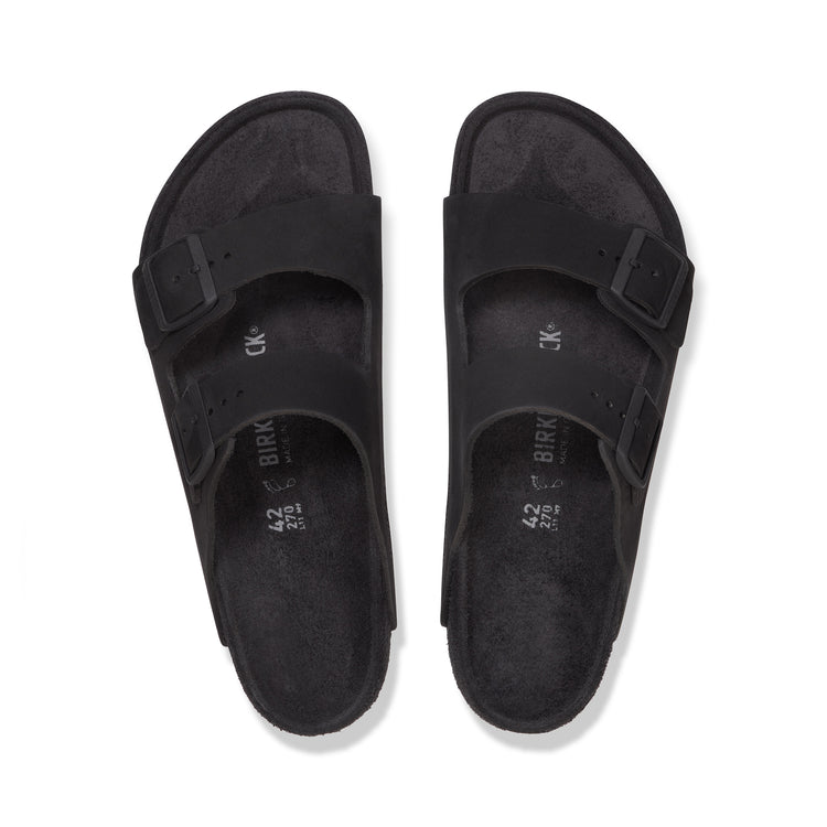 Birkenstock Arizona Exquisite Black Nubuck Leather top view