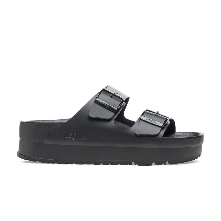 Birkenstock Arizona Exquisite Flex Platform Black Smooth Leather side view