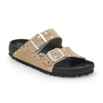 Birkenstock Arizona Exquisite Rivets Taupe Suede Leather