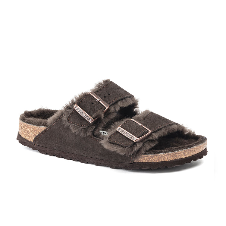 Birkenstock Arizona Fur Suede/Shearling Mocca