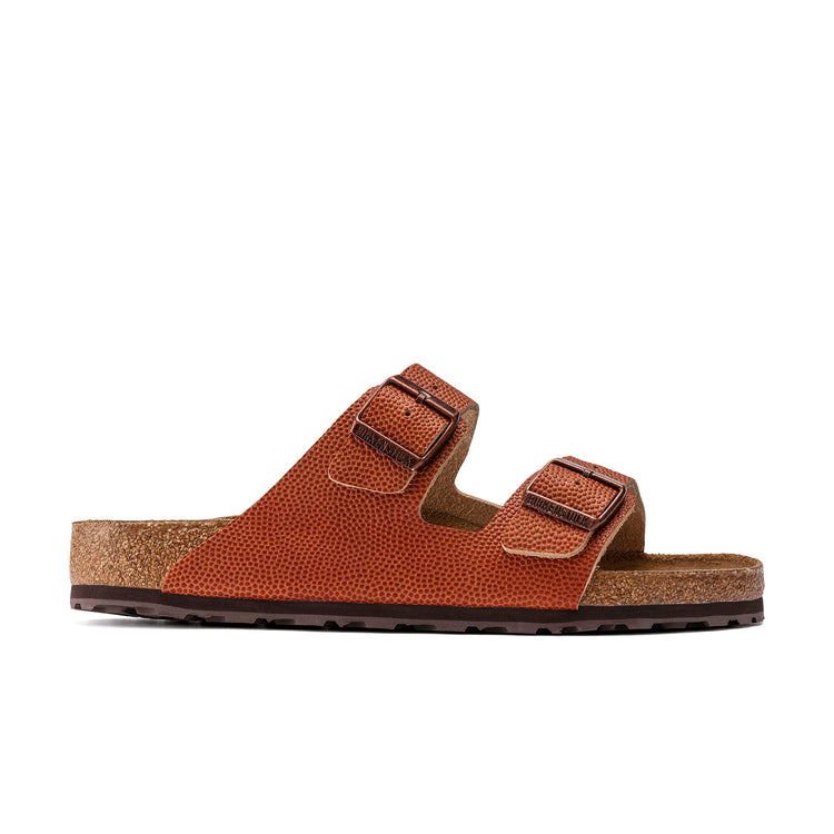 Birkenstock Arizona Ginger Brown Embossed Natural Leather side view