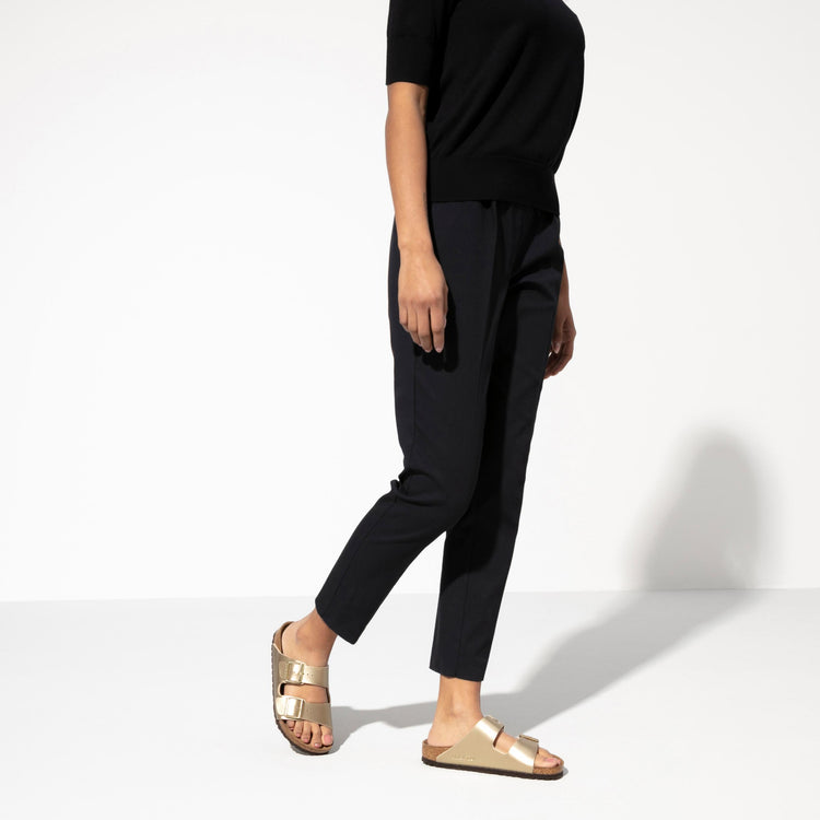 Birkenstock Arizona Gold Birko-Flor on model